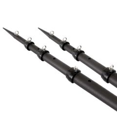 Tigress 15 Xd 3k Carbon Fiber Telescoping Outrigger Poles Matte Black Black Pair-small image