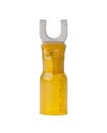 Ancor 12-10g #8 100 Pcs Spade Heat Shrink Connector Yellow-small image