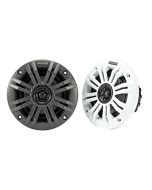 Kicker Km4 4 Marine Coaxial Speakers W12 Tweeters 2Ohm, Charcoal White-small image