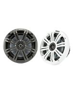 Kicker Km65 65 Marine Coaxial Speakers W34 Tweeters 4Ohm, Charcoal White-small image