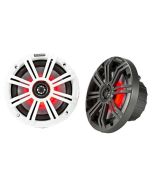 Kicker Km65 65 Led Marine Coaxial Speakers W34 Tweeters 4Ohm, Charcoal White-small image