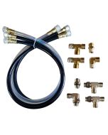Octopus 30" Hose & Fitting Kit Including Orb & NPT Helm Fittings-small image