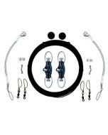 Rupp Single Rigging Kit WNokOuts Black Mono 160 Lines-small image