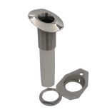 CE Smith Screwless Flush Mount Rod Holder 15 Degree Black Liner No Logo-small image