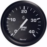 Faria Euro Black 4 Tachometer 4,000 Rpm Diesel Magnetic PickUp-small image