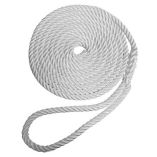 Robline Premium Nylon 3 Strand Dock Line 12 X 15 White-small image