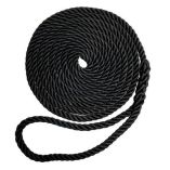Robline Premium Nylon 3 Strand Dock Line 12 X 20 Black-small image