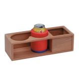 Whitecap Teak Two Insulated DrinkBinocular Rack WTray-small image